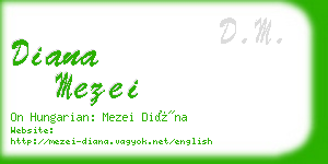 diana mezei business card